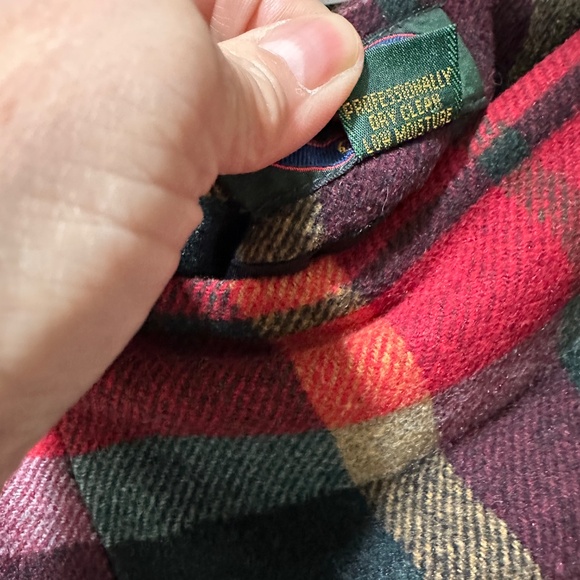 Charter Club Plaid Wool Wrap Mini Skirt Fully Lined Size 4 - Picture 7 of 7